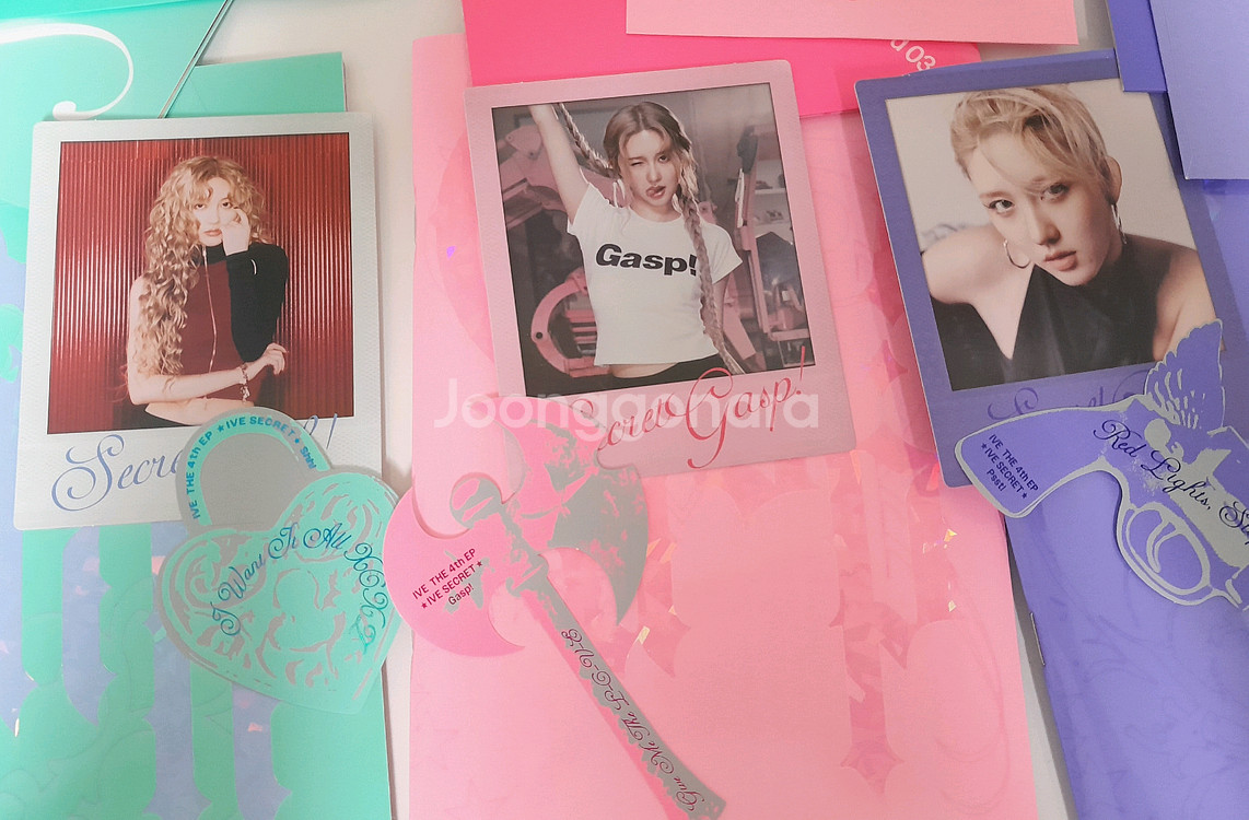 덤드림 일괄)아이브 시크릿 개봉 앨범 3종 가을 폴라로이드 구성품(포카 없음)--1