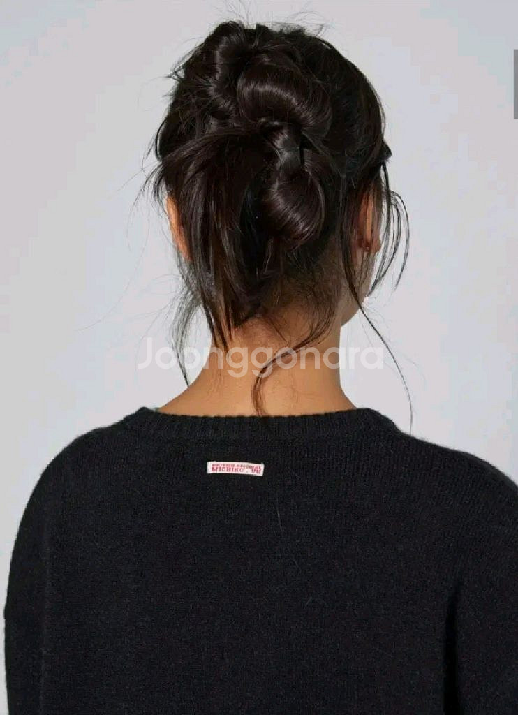 미치코런던 베이직 울 니트 풀오버 블랙--1