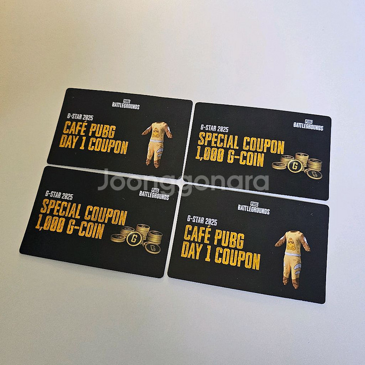 배틀그라운드 1000 G-COIN+파자마 카페 펍 쿠폰 지스타 배그--0