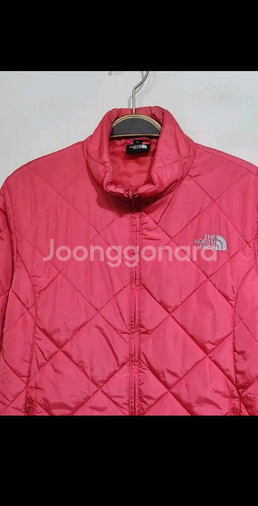 (L) 노스페이스 경량패딩 점퍼 핑크 아웃도어 등산자켓--1