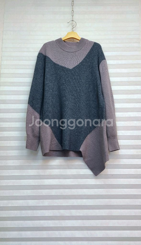 시스템> 울100 언발란스 니트티--0