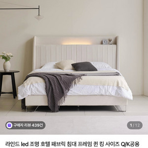 모헤세 LED 조명 침대 프레임 + 디아스 매트리스