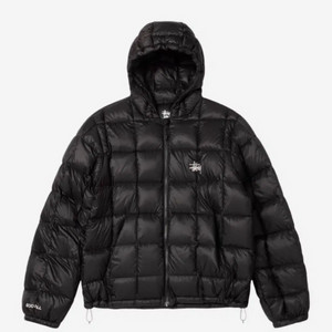 스투시 미드웨이트 후드 퍼퍼 패딩 블랙