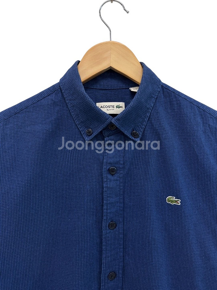라코스테 잔체크 셔츠 블루 (M)--1