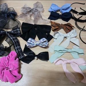 여성용 리본핀 머리띠 세트