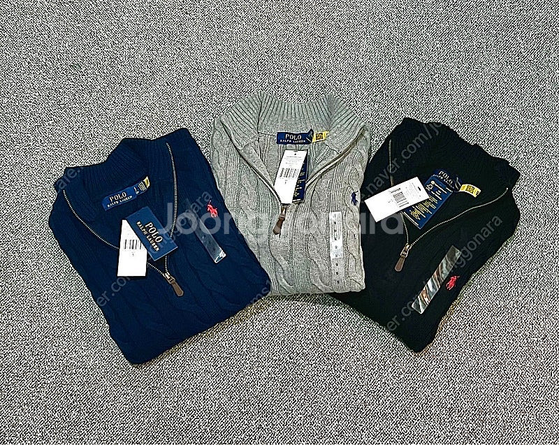 (새상품)폴로 랄프로렌 반집업 니트 스웨터--0