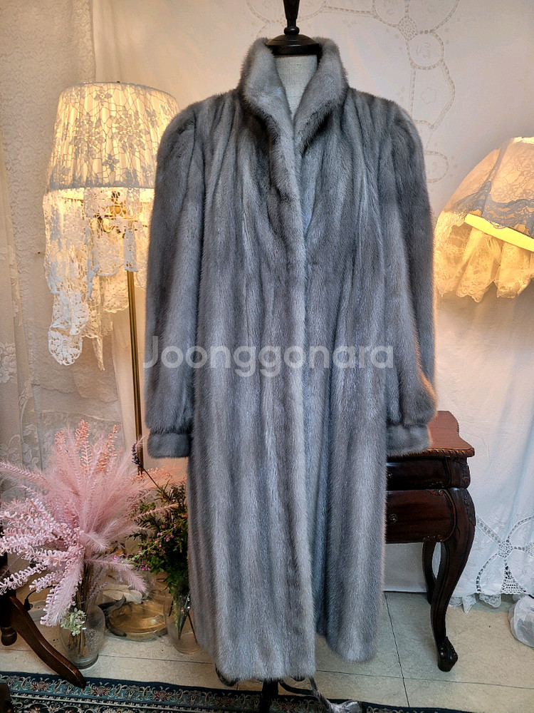 실버그레이 롱밍크코트 American Legend--1