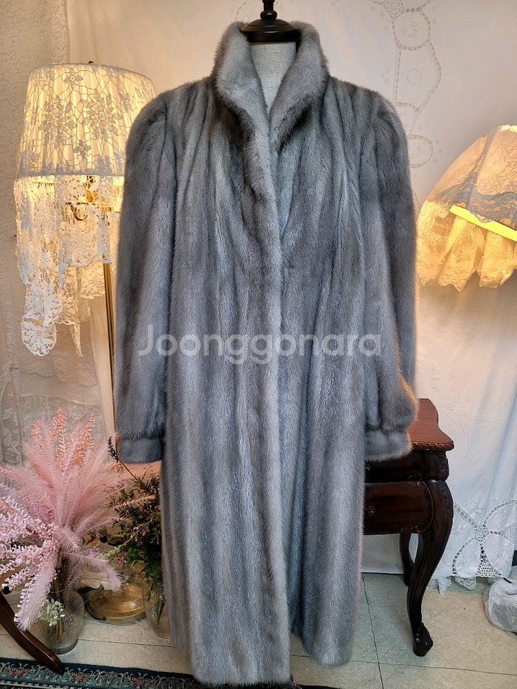 실버그레이 롱밍크코트 American Legend--0