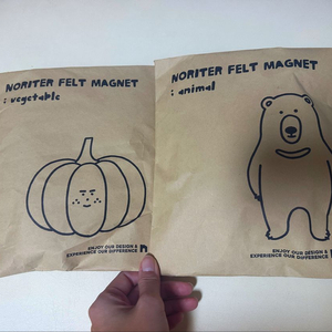노리터 펠트 자석 2종 세트(새상품)