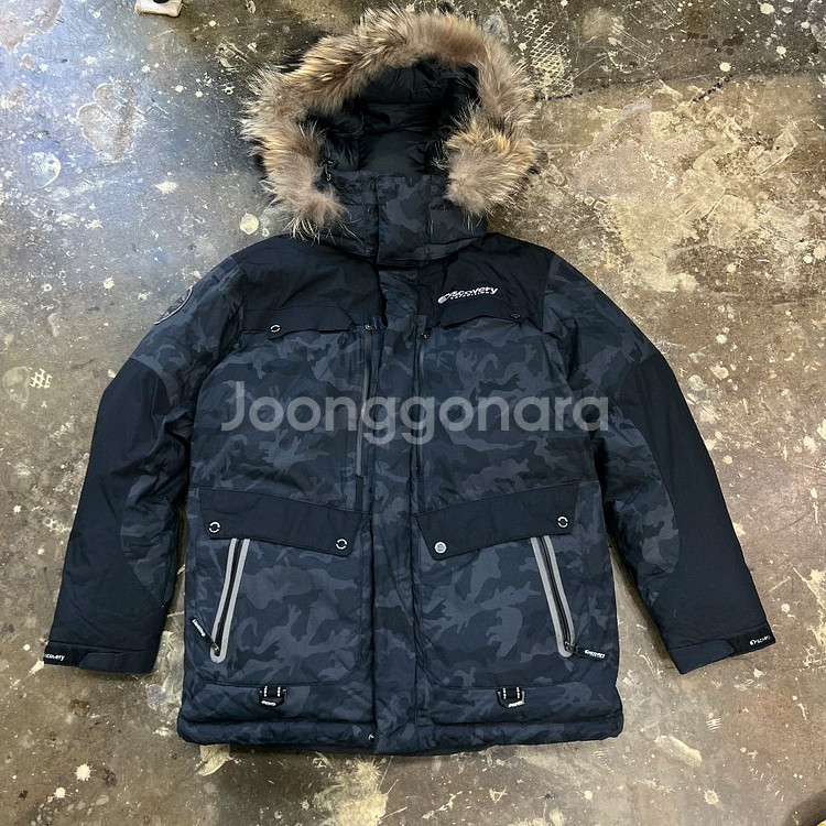 100) 디스커버리 덕다운 패딩 점퍼 봄버 자켓 오리털 패딩--0
