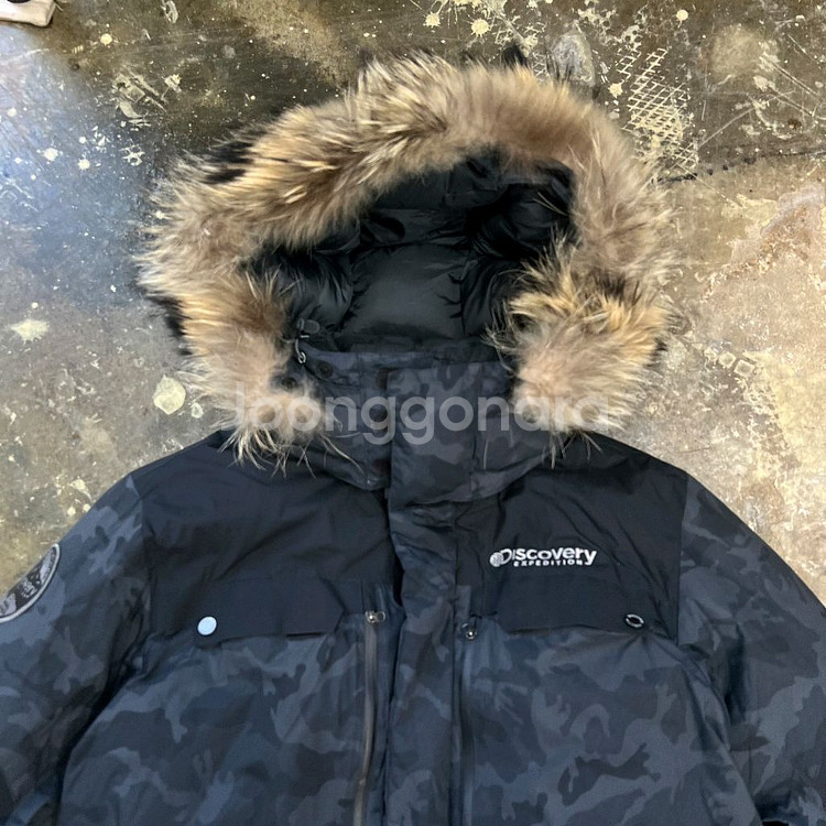 100) 디스커버리 덕다운 패딩 점퍼 봄버 자켓 오리털 패딩--1