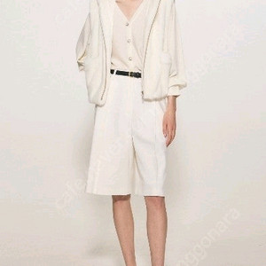 밍크퍼 후드 집업 베스트