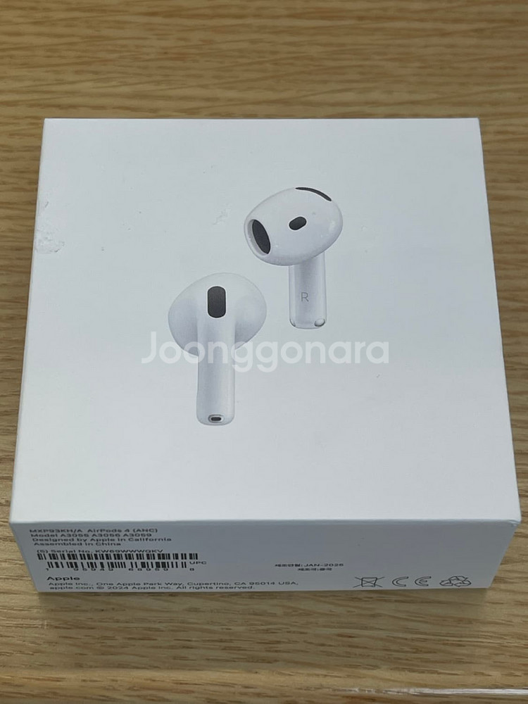 애플 에어팟 4세대 ANC(노이즈 캔슬링) 미개봉 판매합니다!--0