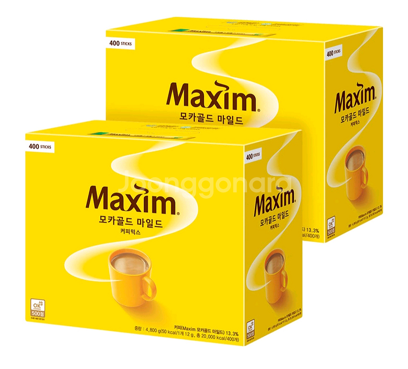 맥심 모카골드 마일드 400T 2개 대용량 커피믹스--0