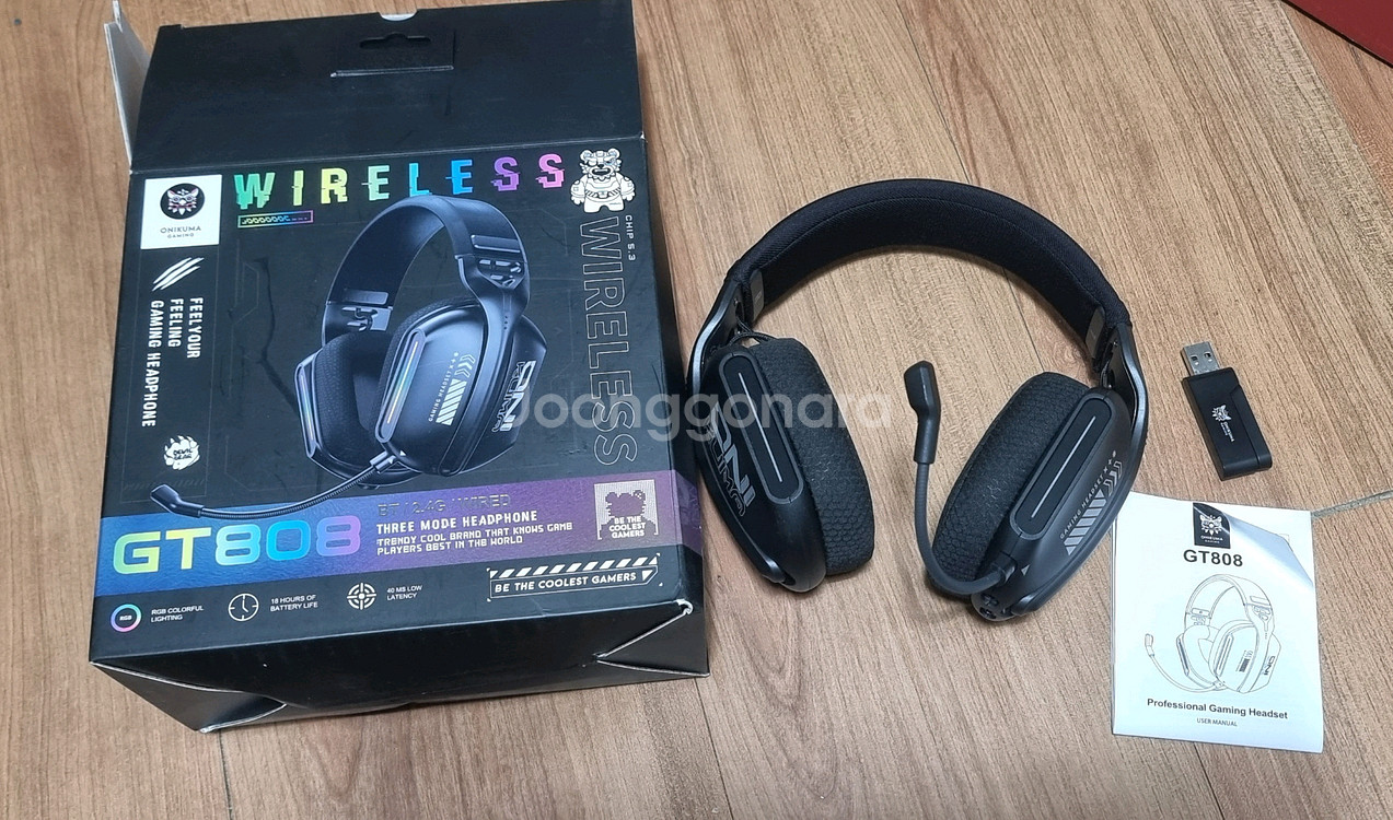 ONIKUMA 오니쿠마 GT808 무선 게이밍 헤드셋--0