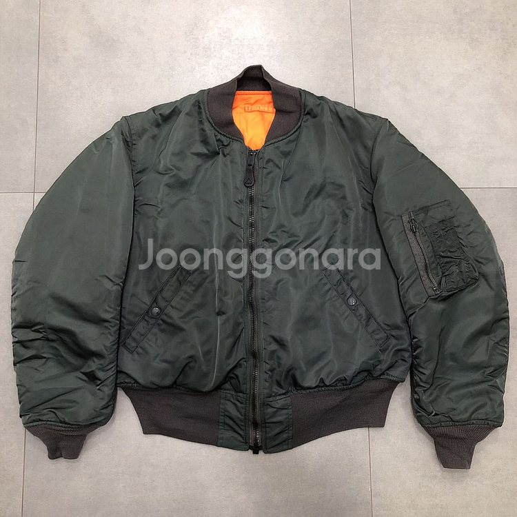 알파인더스트리 ma-1 마원 울 코튼 항공 자켓 플라이트 점퍼 L--0