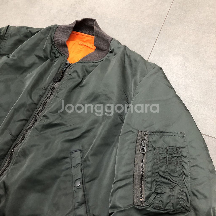 알파인더스트리 ma-1 마원 울 코튼 항공 자켓 플라이트 점퍼 L--1