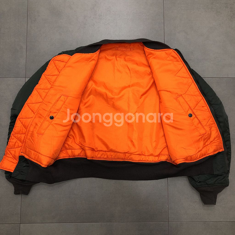 알파인더스트리 ma-1 마원 울 코튼 항공 자켓 플라이트 점퍼 L--3