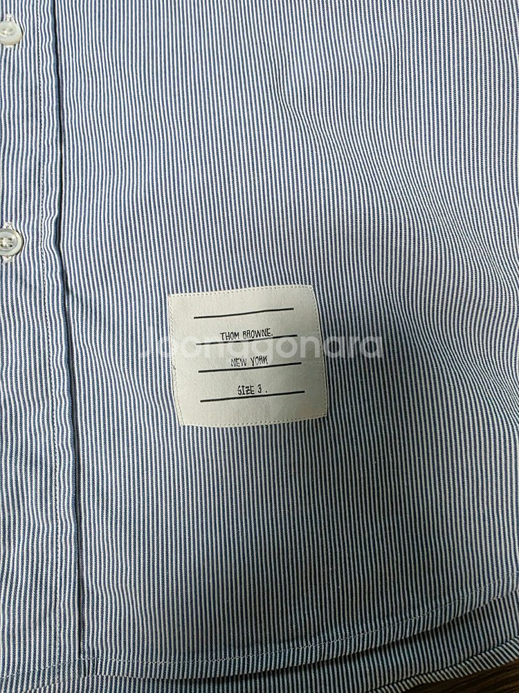 톰브라운 스트라이프 반팔 셔츠--1