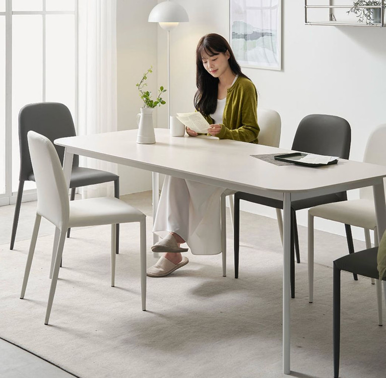 보니애가구 올데이 포세린 세라믹 식탁 의자6세트 이미지