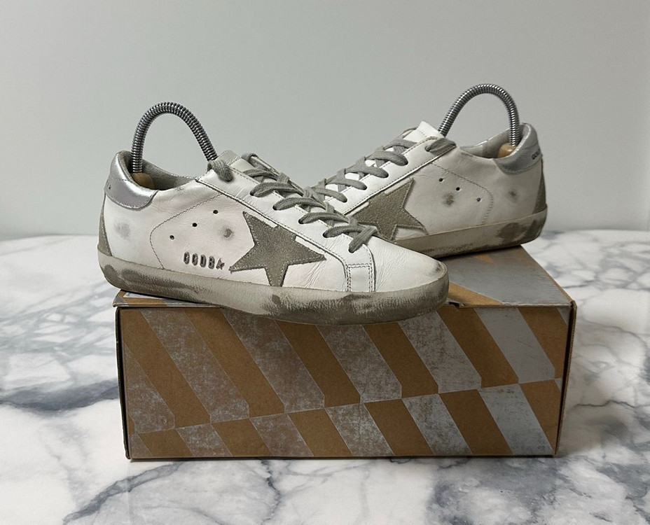 [36] 골든구스 슈퍼스타 실버탭 스니커즈--1