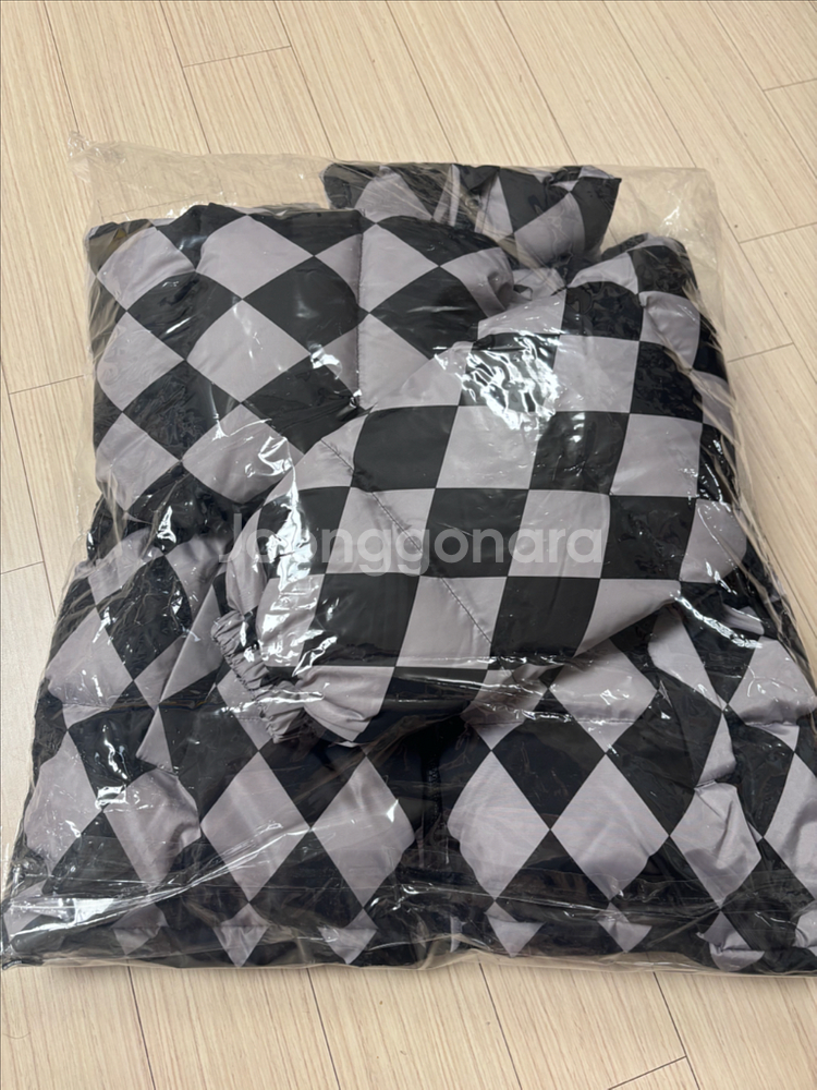 히로 체커 패딩 그레이 130--0