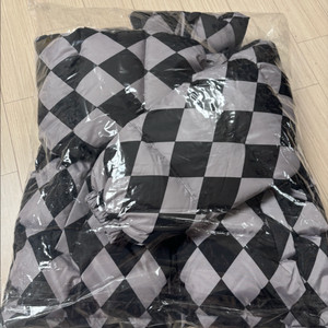 히로 체커 패딩 그레이 130