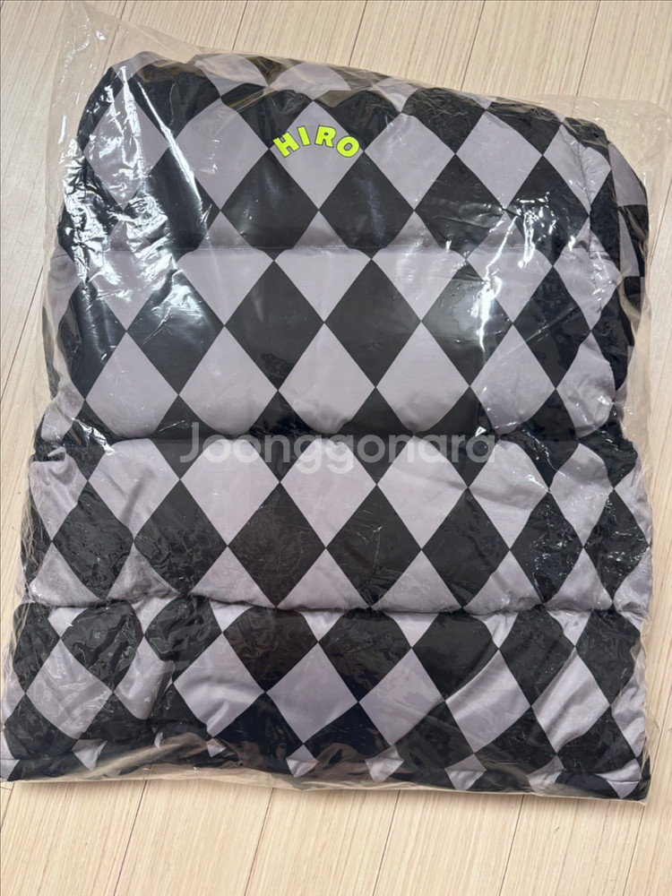 히로 체커 패딩 그레이 130--1