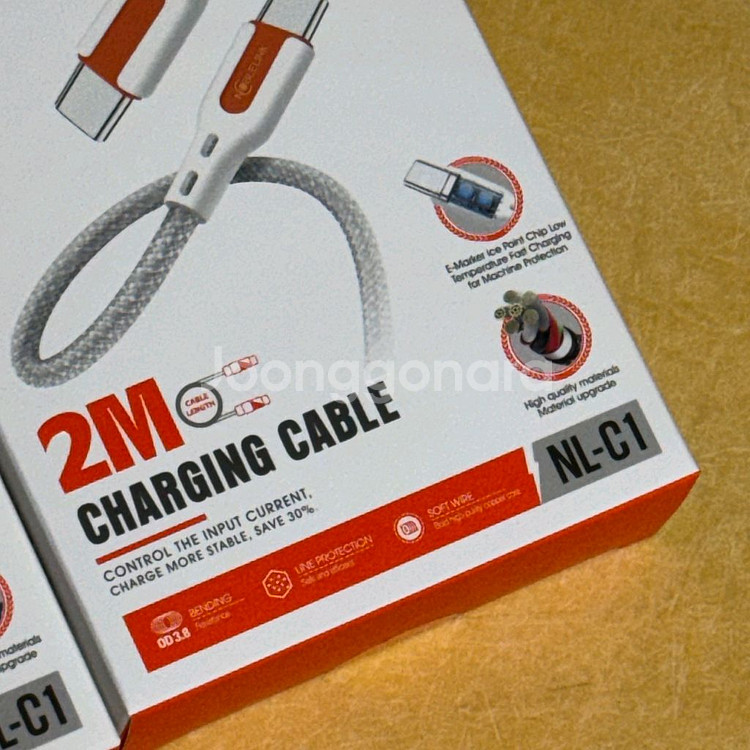 노블링크 C타입 초고속 240W 충전 케이블 1M + 2M 미개봉 새상품 판매합니다.--2