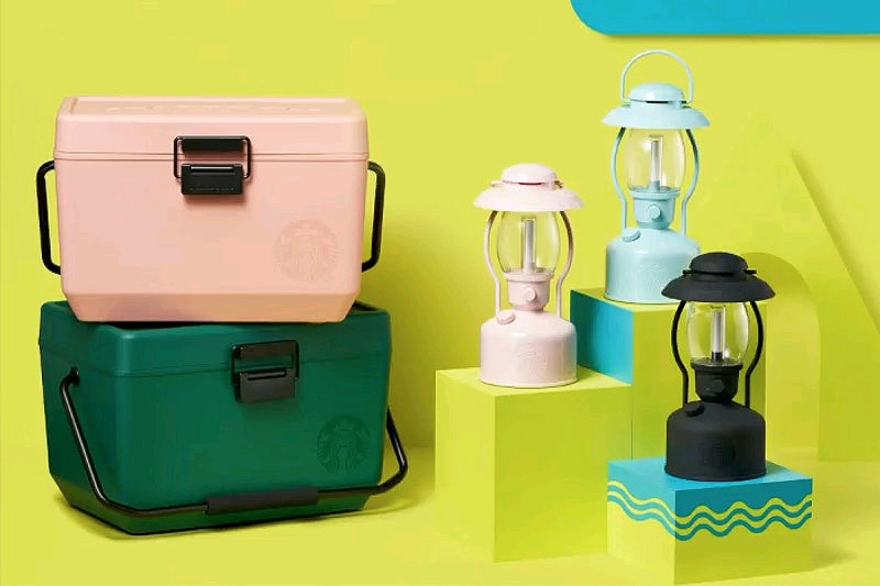 스타벅스 핑크 쿨러 서머데이 아이스박스 + 전용 다회용 가방 이미지