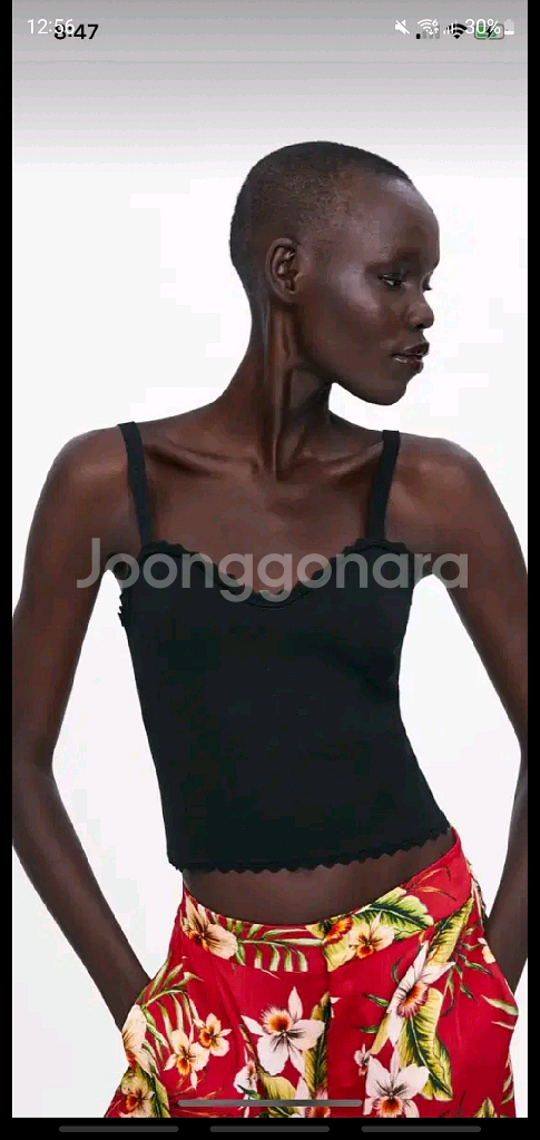 [환불네고ok] 자라 크롭티 나시티 뷔스티에 M--7