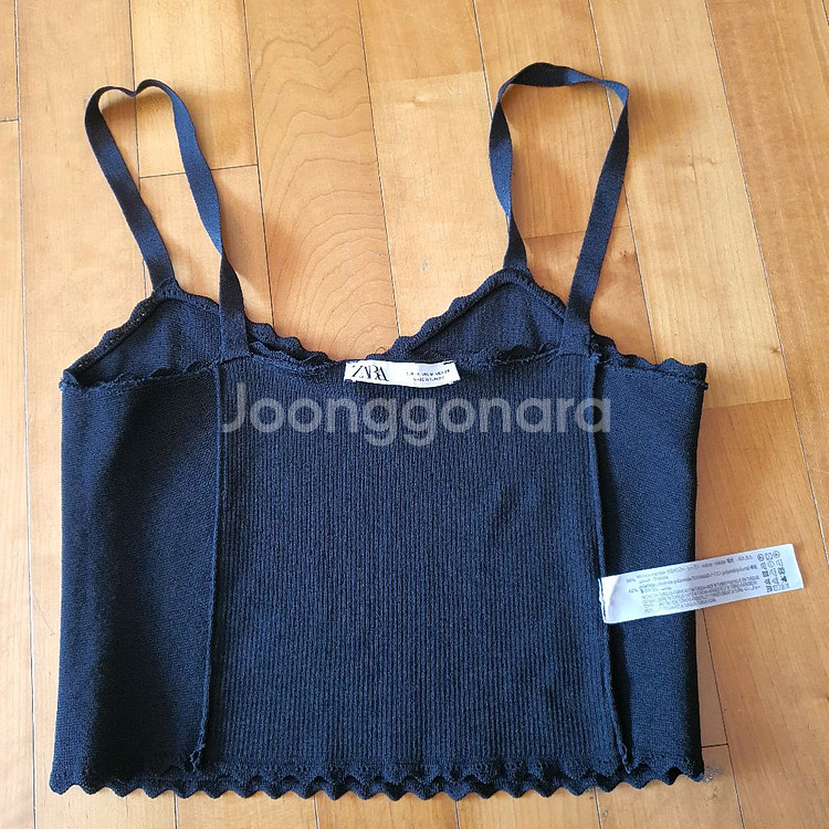 [환불네고ok] 자라 크롭티 나시티 뷔스티에 M--3