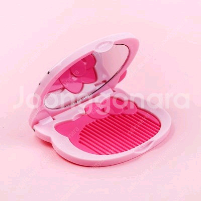 헬로키티 얼굴 핑크 빗거울 세트--3