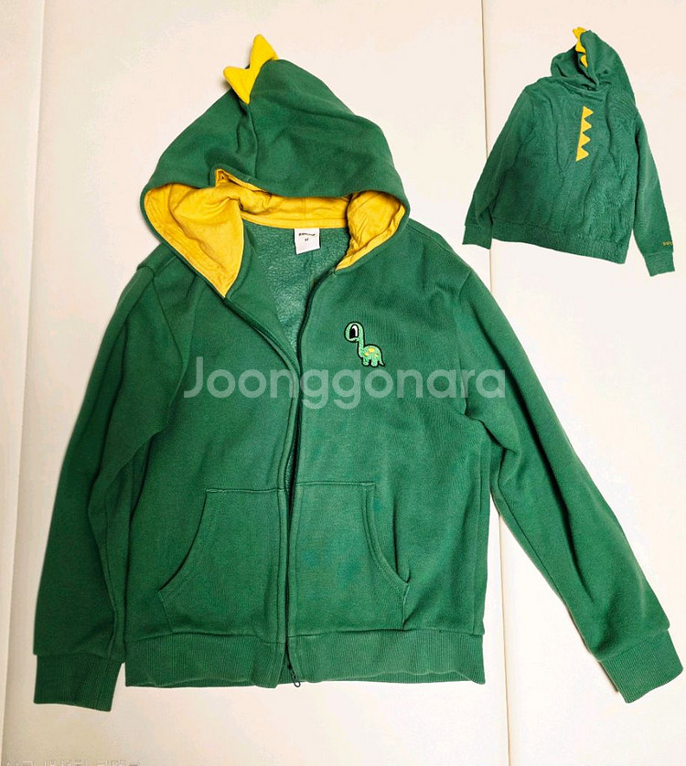 팬콧키즈 공룡 기모 후드집업 남아 점퍼 120~130 (9T)--0