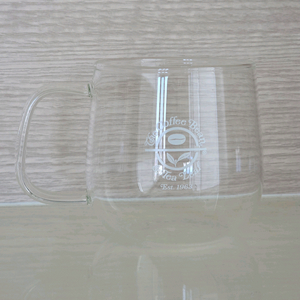 커피빈 로고 유리 컵