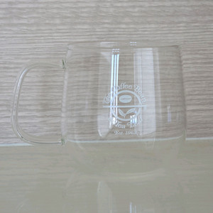 커피빈 로고 유리 컵