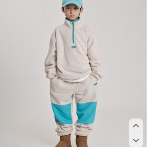 히로 glgk 스몰로고 후리스 하프집업 150