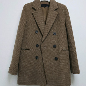 g_cut 지컷 울자켓 모100% 하운드투스 체크 자켓 55