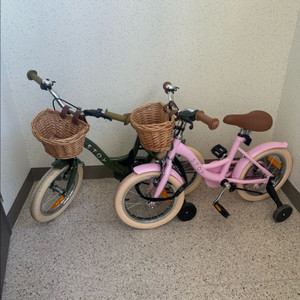 STOY 스토이 어린이 자전거 14인치 (핑크&그린색상)