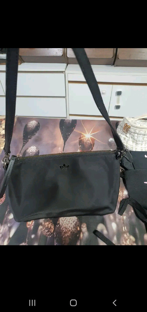 제이에스티나 블랙 미니 숄더백--9