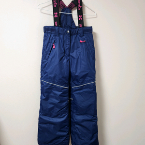 8T xmtn 네이비색 검정핑크 멜빵 스키복 바지