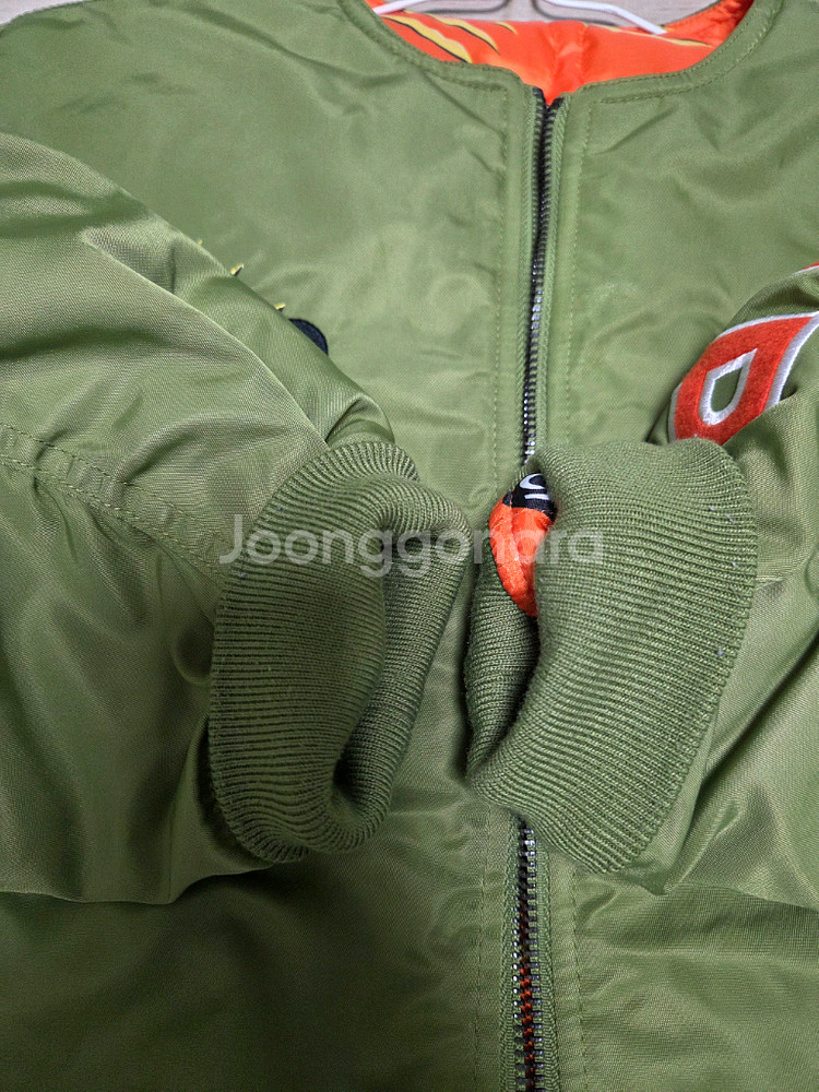 히로 타이거항공(리버시블)카키140--2