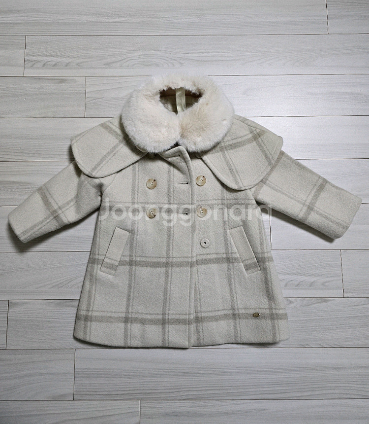 밍크뮤 FUR 카라 케이프 코트 24개월 두번착용 운포--0