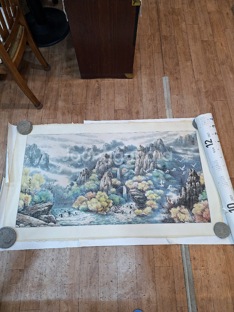 중국 전통 산수화 그림--0