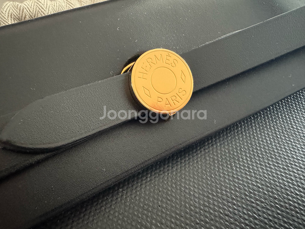 에르메스 에르백31 코팅 블랙 금장 새상품--1