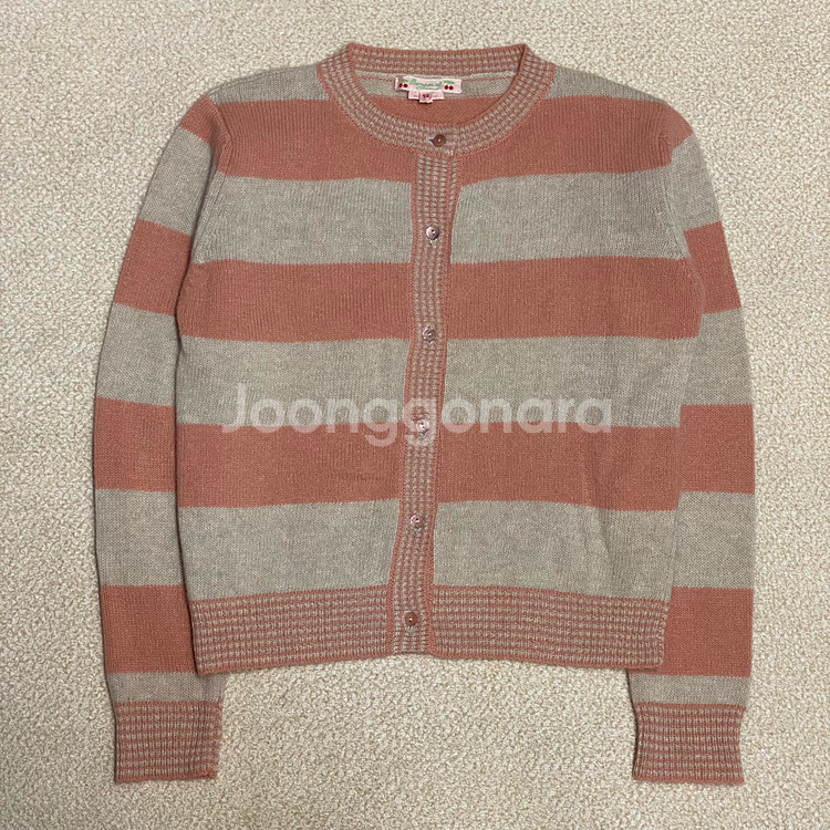 (정품) 봉쁘앙 키즈 스트라이프 캐시미어 니트 가디건 12Y--0
