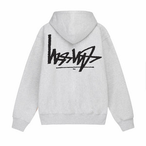 스투시 플립 후드 집업 애쉬 헤더