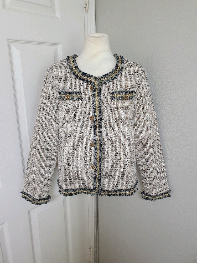 (택있는 새상품)트위드 자켓 55반~66반--0