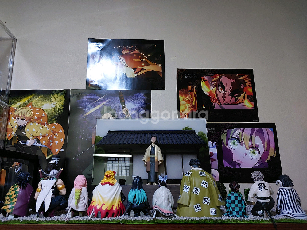 귀멸의칼날 피규어 주합회의 12명 디오라마 세트--0