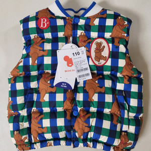 베베드피노 체크테디 다운베스트패딩조끼110